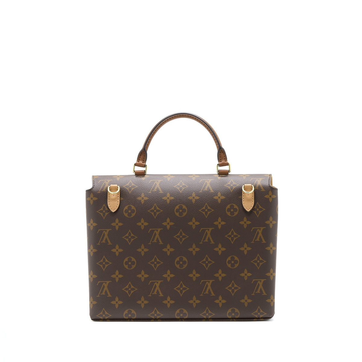 LOUIS VUITTON MARIGNAN TOP HANDLE MESSENGER BAG MONOGRAM CANVAS BROWN GHW