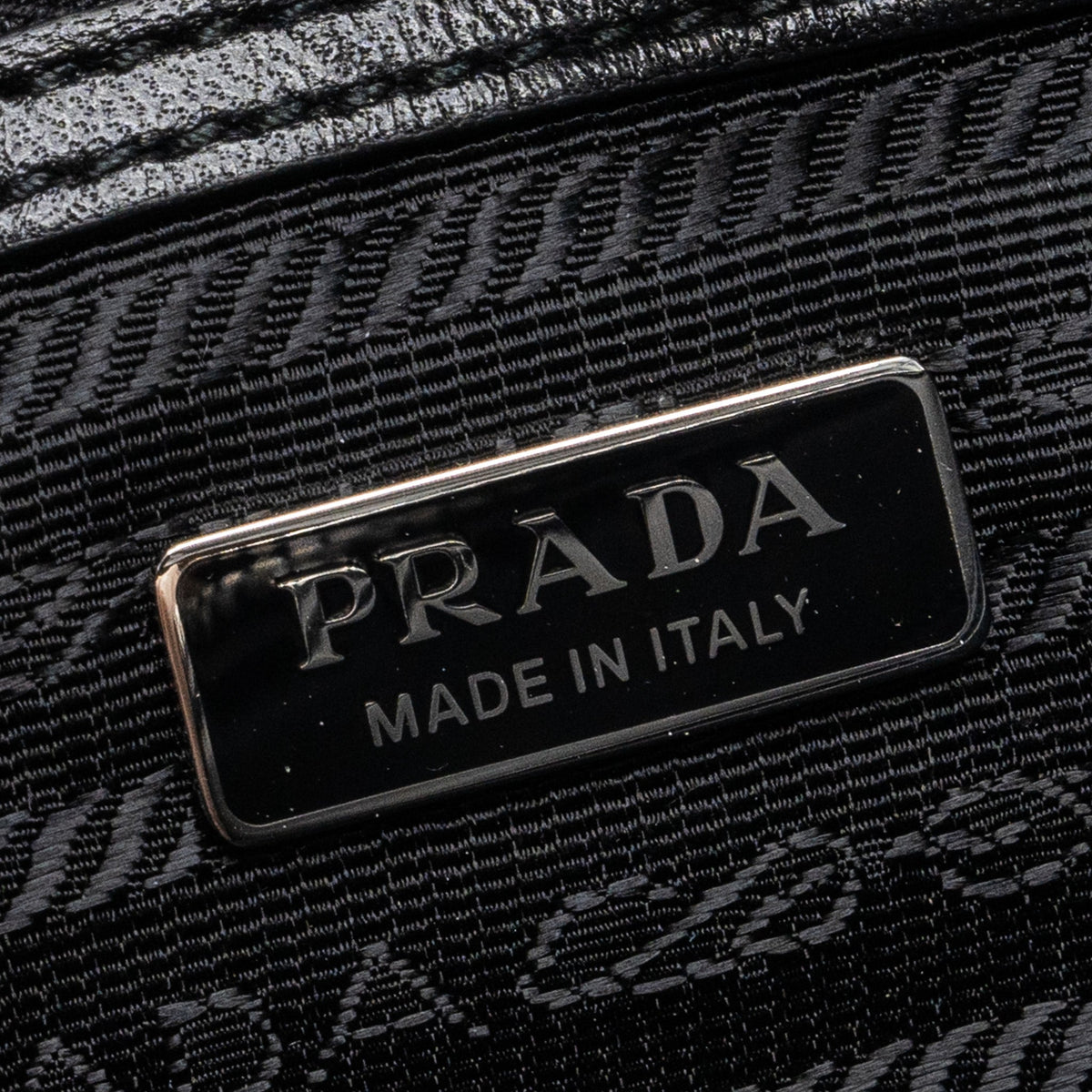 PRADA GALLERIA SATIN MINI BAG WITH CRYSTAL BLACK SHW