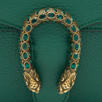 GUCCI DIONYSUS GG CALFSKIN GREEN RUTHENIUM HARDWARE