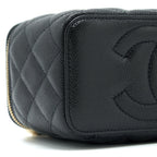 CHANEL 23P COCO LOVE LONG VANITY CAVIAR BLACK BRUSHED GHW (MICROCHIP)