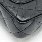 CHANEL COCO LOVE MINI FLAP BAG ADJUSTABLE CHAIN CAVIAR BLACK GHW (MICROCHIP)