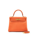 Hermes Kelly 28 Togo 9J feu GHW With An Extra Twilly