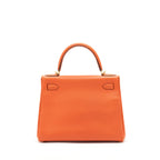 Hermes Kelly 28 Togo 9J feu GHW With An Extra Twilly