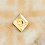 FENDI MINI BAGUETTE SHEEPSKIN BEIGE/ WHITE GHW