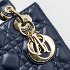DIOR SMALL MY ABC LADY DIOR LAMBSKIN NAVY LGHW