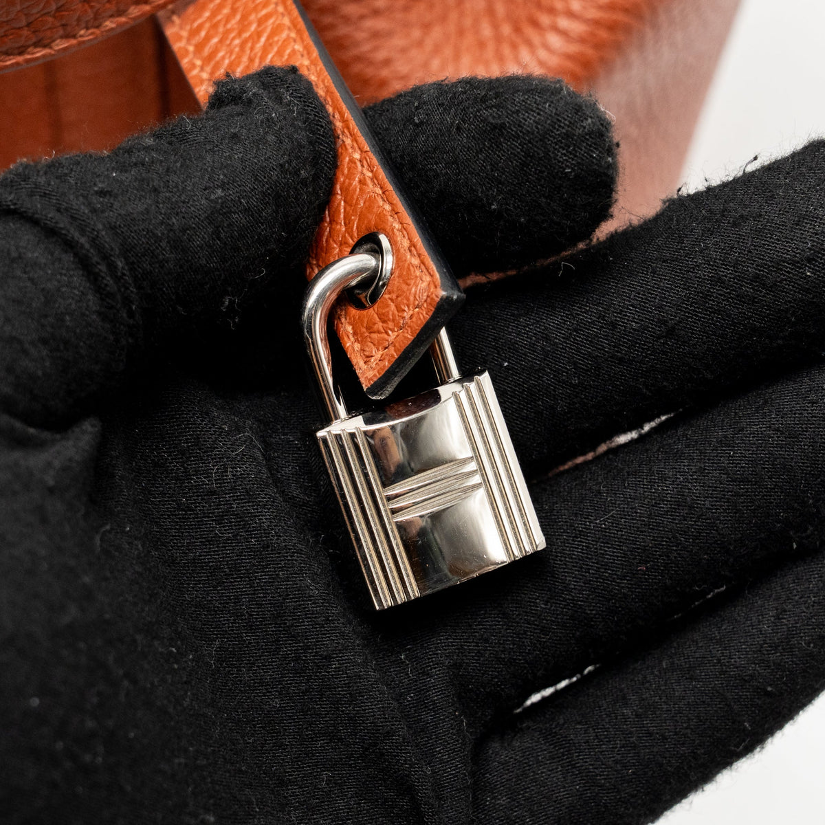 Hermes Picotin 18 lock bag Clemence Cuivre/Capucine SHW