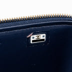 CHANEL 23C LONG VANITY CASE CAVIAR NAVY LGHW (MICROCHIP)