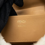 FENDI MINI BAGUETTE SHEEPSKIN BEIGE/ WHITE GHW