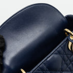DIOR SMALL MY ABC LADY DIOR LAMBSKIN NAVY LGHW
