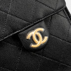 CHANEL 25 SMALL HANDBAG GRAINED CALFSKIN BLACK GHW (MICROCHIP)