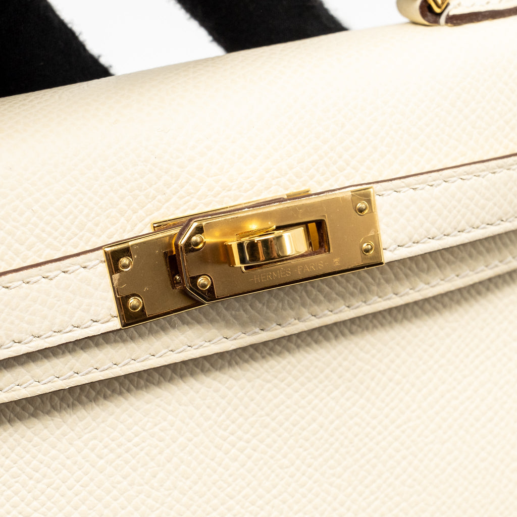 Hermes Mini Kelly II Epsom Nata GHW