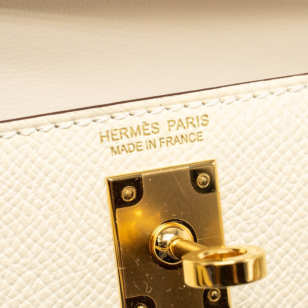 Hermes Mini Kelly II Epsom Nata GHW