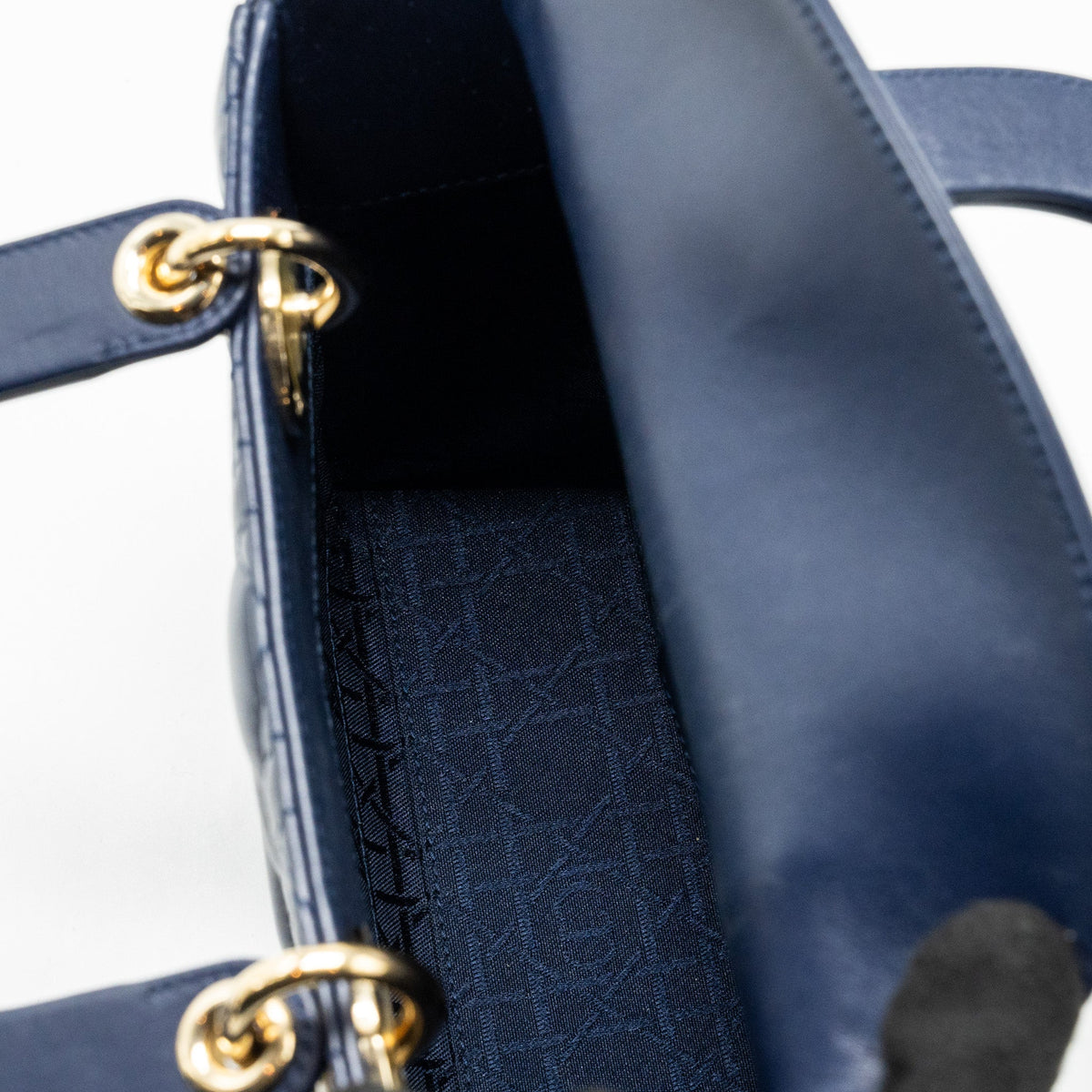 DIOR SMALL MY ABC LADY DIOR LAMBSKIN NAVY LGHW