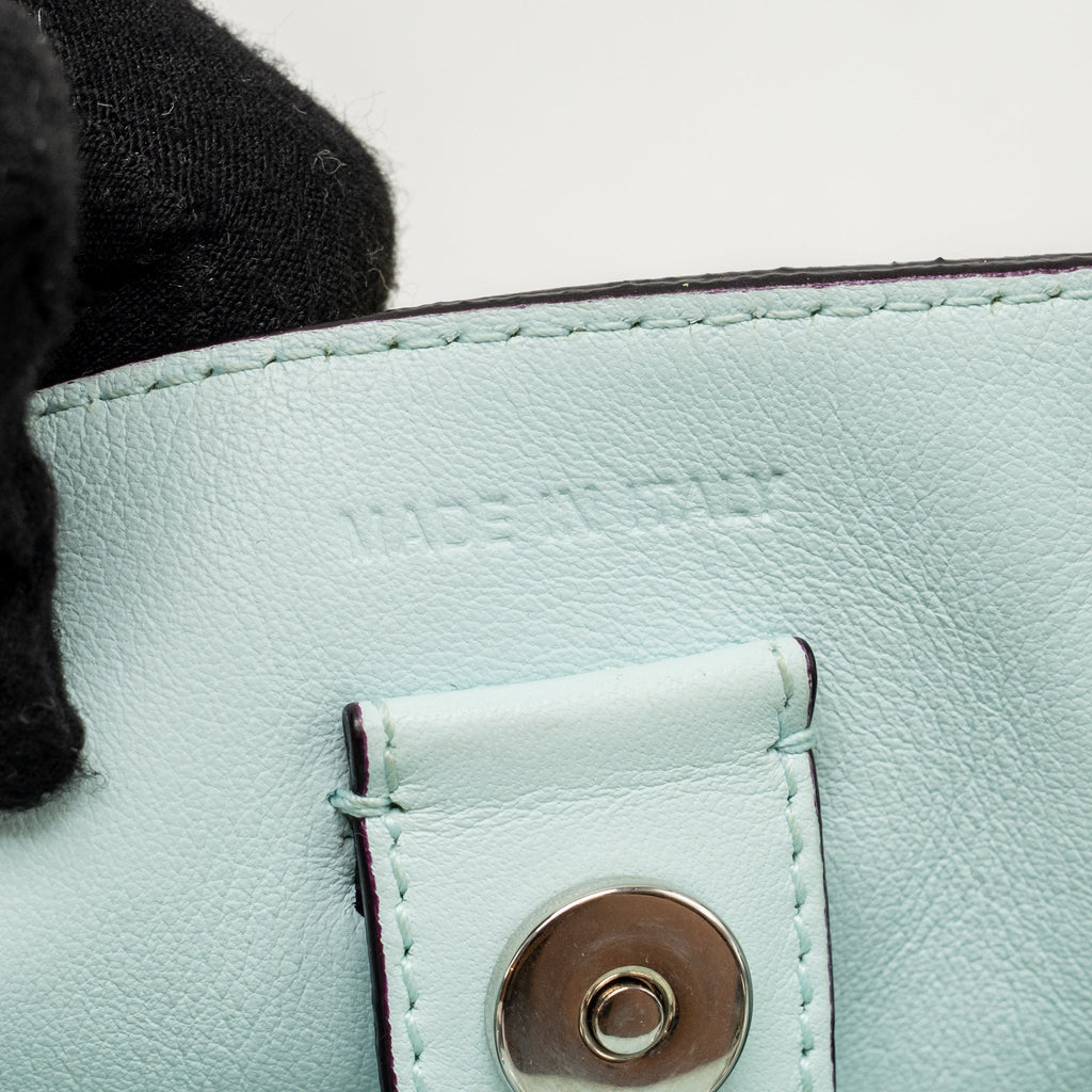 Dior mini Diorissimo bag calfskin yellow/blue SHW