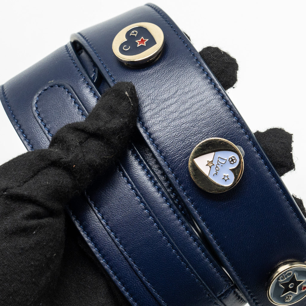 DIOR SMALL MY ABC LADY DIOR LAMBSKIN NAVY LGHW