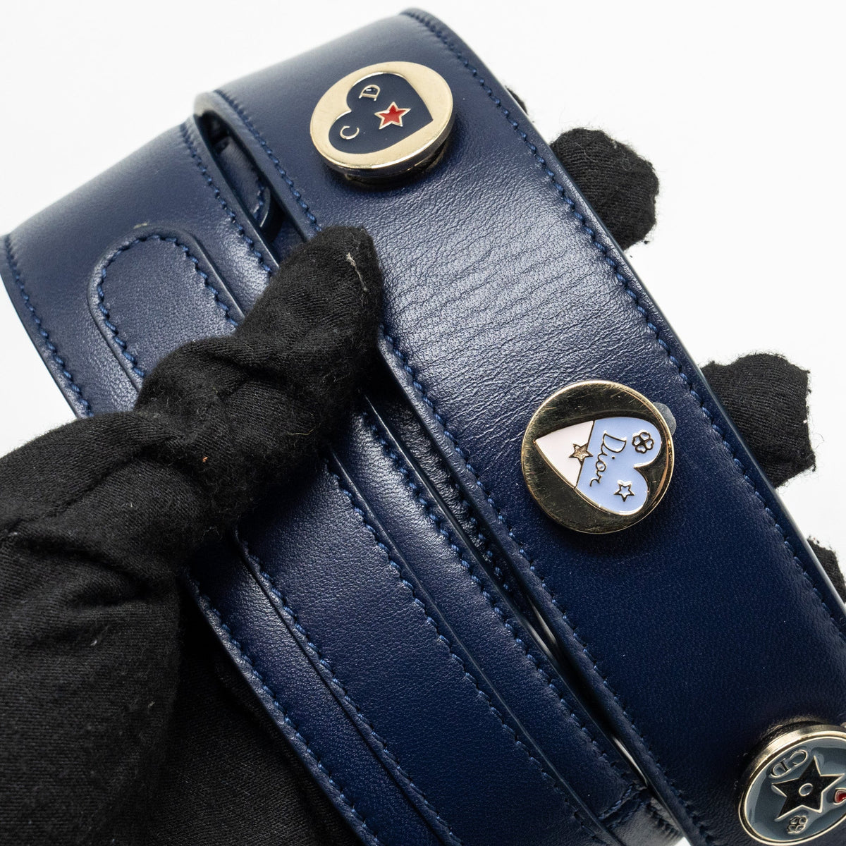 DIOR SMALL MY ABC LADY DIOR LAMBSKIN NAVY LGHW