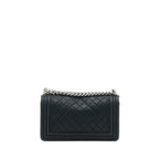 CHANEL MEDIUM BOY BAG GRAINED CALFSKIN BLACK SHW