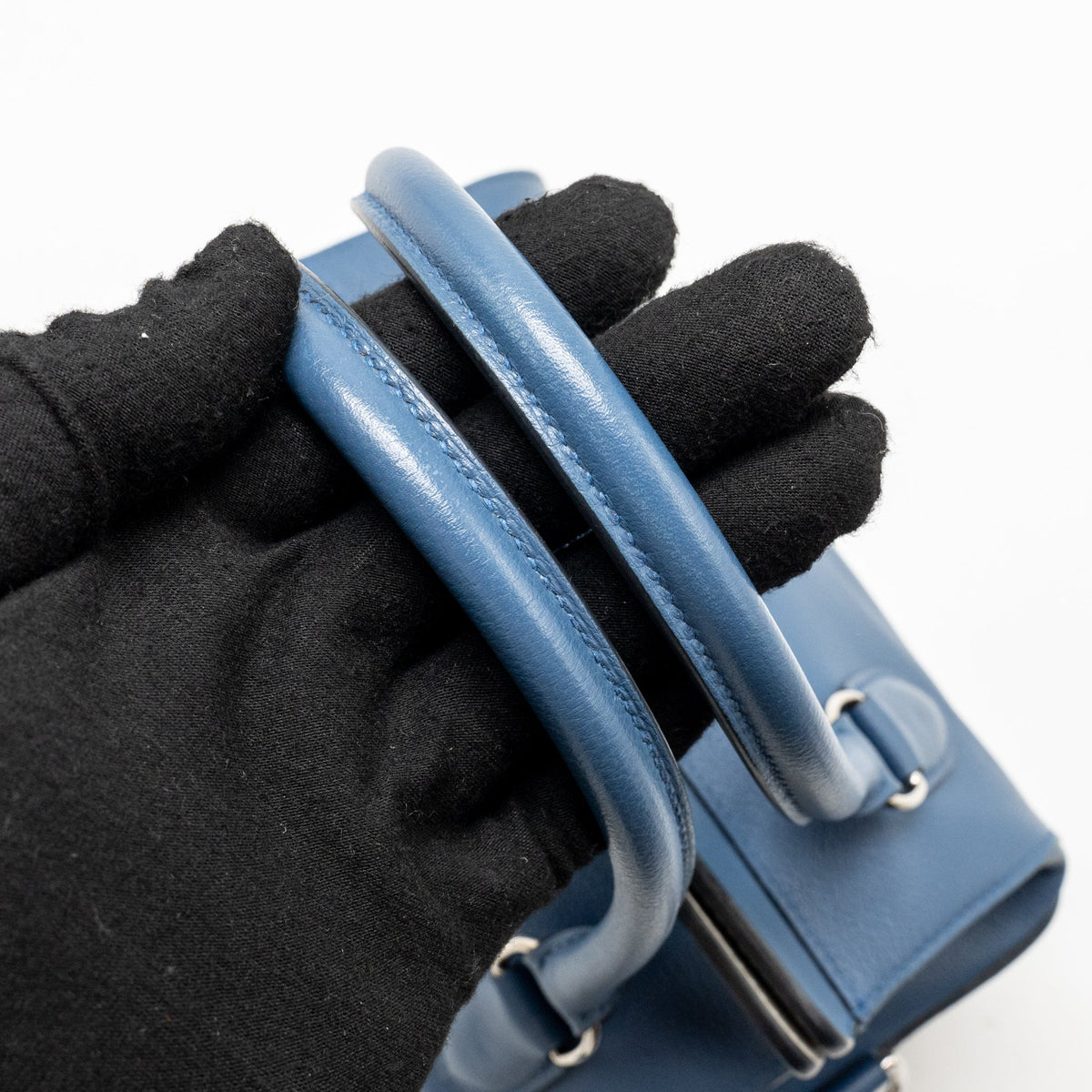 Hermes Toolbox 20 Evercolor Blue / Light Grey SHW