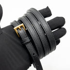 Prada double Saffiano bag leather black GHW