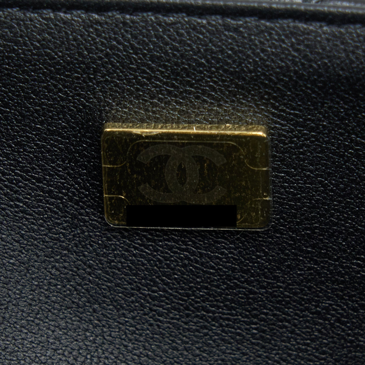 CHANEL MINI 2.55 REISSUE FLAP BAG AGED CALFSKIN BLACK BRUSHED GHW (MICROCHIP)
