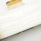 LOUIS VUITTON PETITE MALLE NILOTICUS CROCODILE WHITE GHW