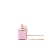 CHANEL 22S LETTER TOP HANDLE LONG VANITY WITH CHAIN CAVIAR NH622 PINK GHW