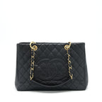 CHANEL GRAND SHOPPING TOTE BAG CAVIAR BLACK GHW