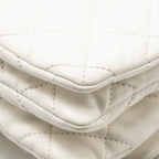 Chanel 23B GOLD PILLAR ADJUSTMENT CHAIN FLAP BAG Lambskin White GHW (Micorchip)