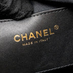 CHANEL 25 MEDIUM CAVIAR BLACK GHW (MICROCHIP)