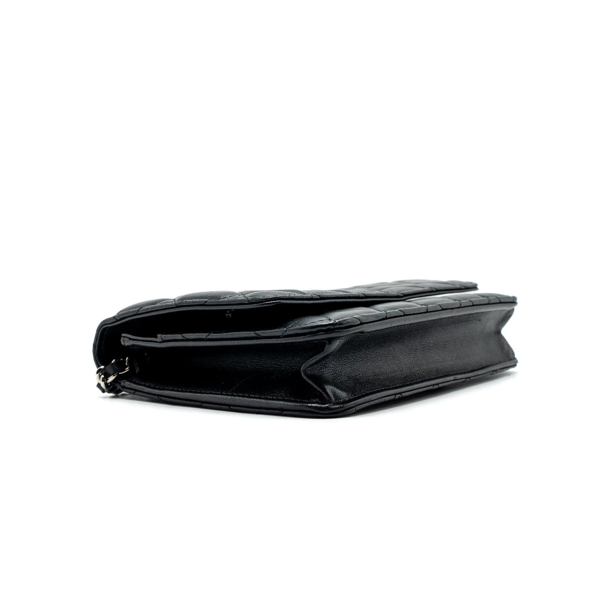 CHANEL CLASSIC WALLET ON CHAIN LAMBSKIN BLACK SHW