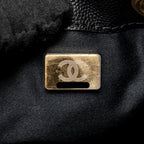 CHANEL 25 MEDIUM CAVIAR BLACK GHW (MICROCHIP)