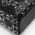DIOR MINI LADY DIOR SATIN CRYSTAL BLACK SHW