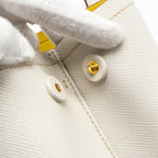 PRADA SMALL SAFFIANO CUIR TOTE BAG CALFSKIN WHITE/YELLOW GHW