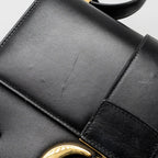 DIOR MEDIUM 30 MONTAIGNE FLAP BAG CALFSKIN BLACK GHW