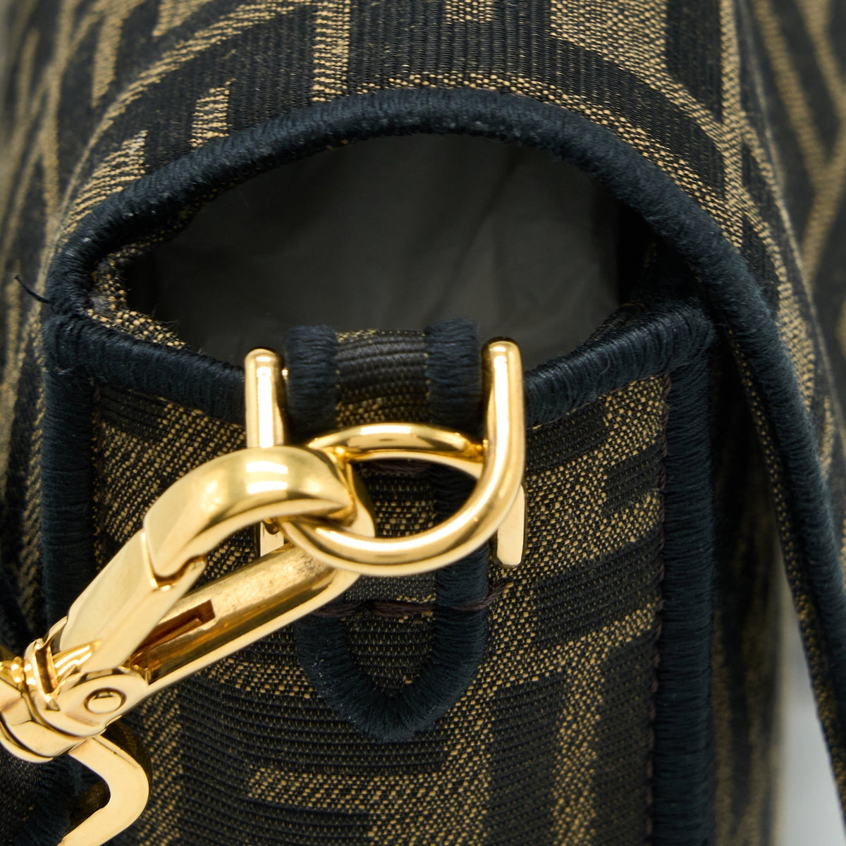 FENDI BAGUETTE SHOULDER BAG CANVAS GHW