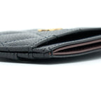 CHANEL CLASS QUILTED CARD HOLDER CAVIAR BLACK GHW