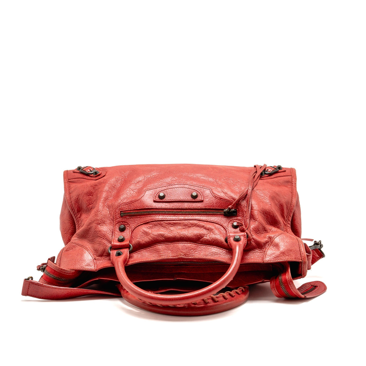 Balenciaga Medium Le City Bag Leather Red GHW