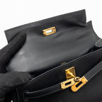 Hermes Kelly Pochette Swift Black GHW