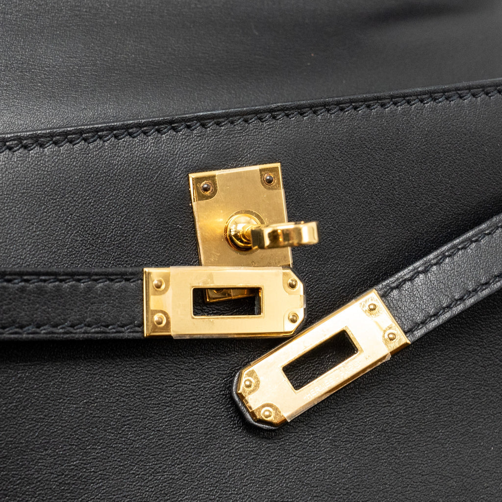 Hermes Kelly Pochette Swift Black GHW