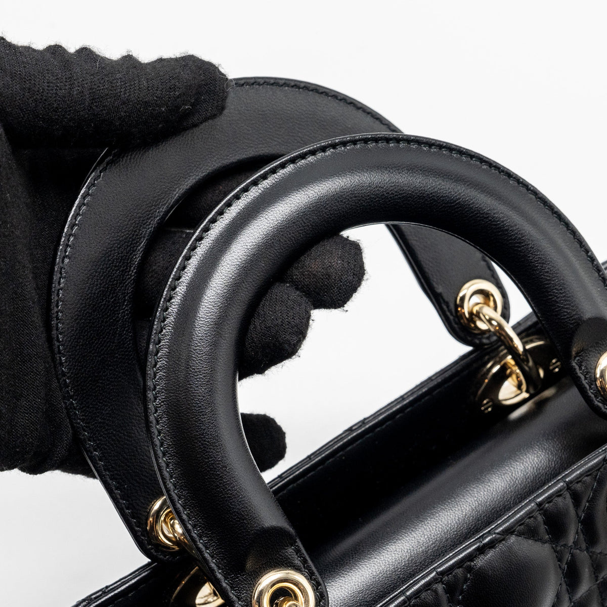 DIOR SMALL MY ABC LADY DIOR BAG LAMBSKIN BLACK LGHW