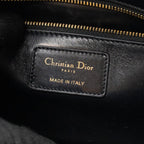 DIOR MEDIUM 30 MONTAIGNE FLAP BAG CALFSKIN BLACK GHW