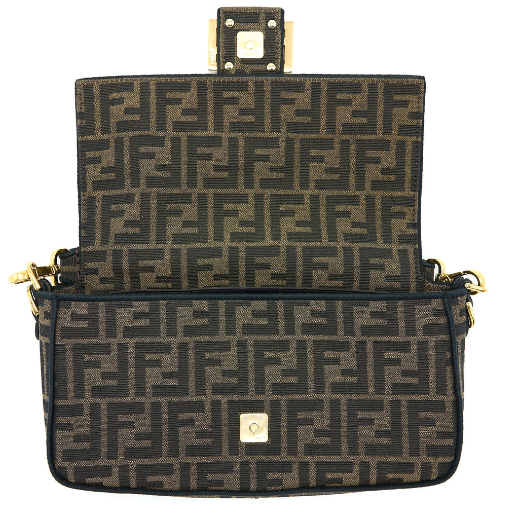 FENDI BAGUETTE SHOULDER BAG CANVAS GHW