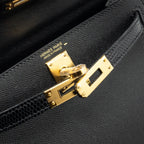 Hermes mini kelly II Madame/Lizard touch black GHW