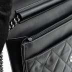 CHANEL 2.55 REISSUE LUCKY CHARMS WALLET ON CHAIN AGED CALFSKIN BLACK RUTHENIUM HARDWARE