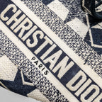 DIOR SADDLE BAG CANVAS LIMITED PRINT DARK BLUE / WHITE GHW