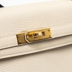 Hermes Kelly 25 Togo Craie GHW