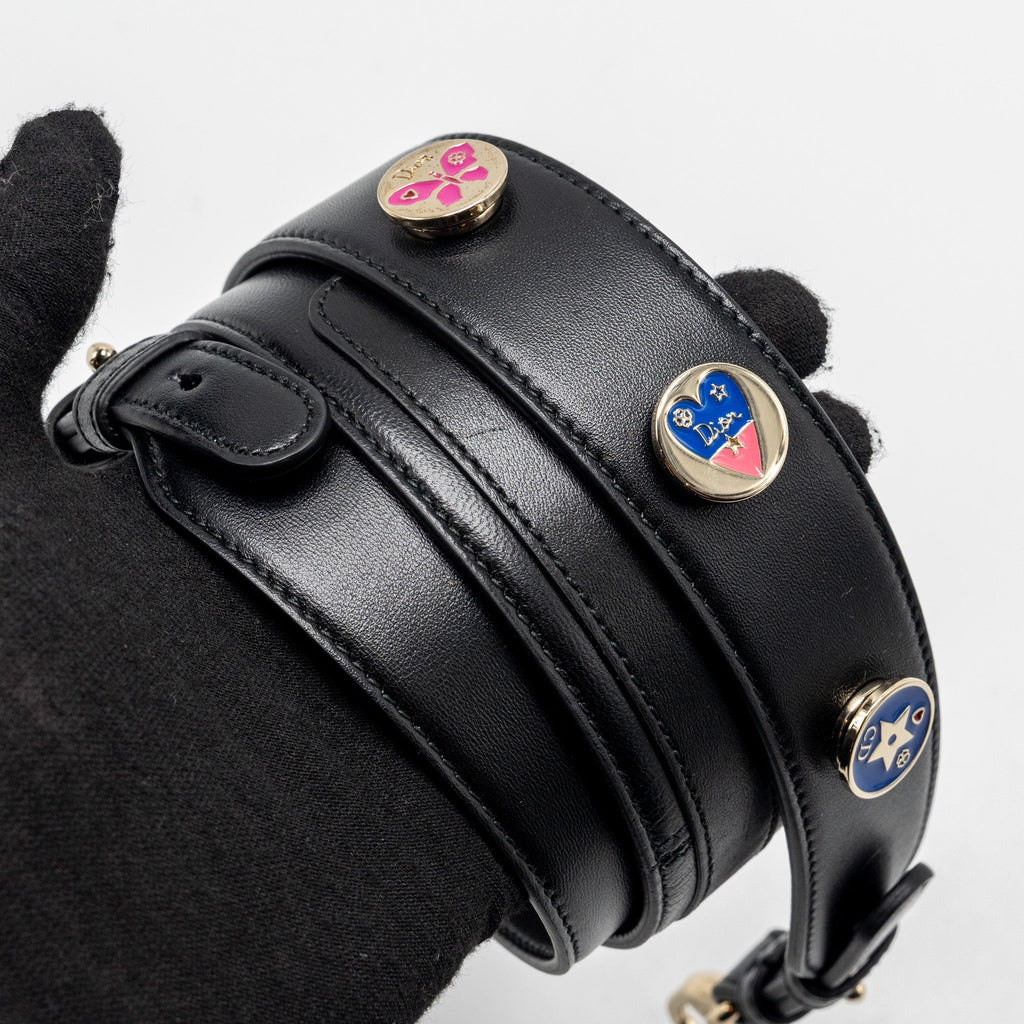 DIOR SMALL MY ABC LADY DIOR BAG LAMBSKIN BLACK LGHW