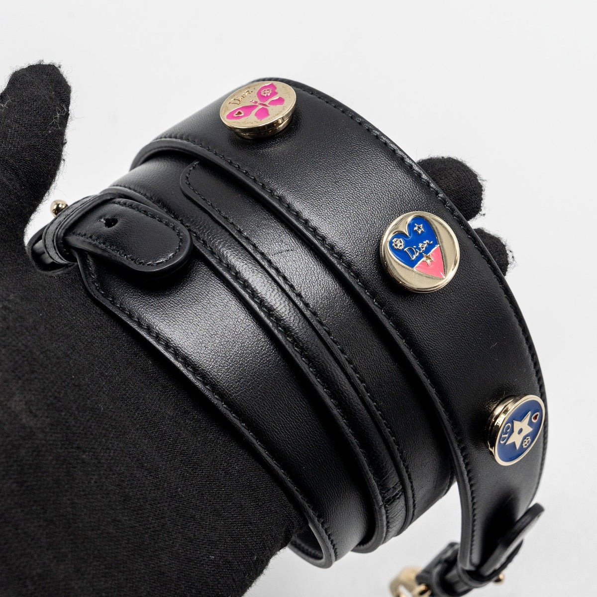 DIOR SMALL MY ABC LADY DIOR BAG LAMBSKIN BLACK LGHW