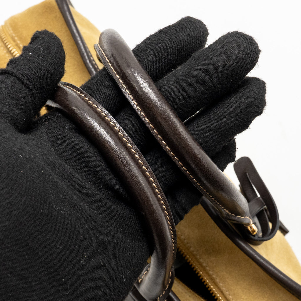 Loewe vintage Amazona 28 suede brown/dark brown GHW
