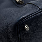 Hermes Picotin 18 lock Bag Clemence Blue Nuit / Rose Pourpre SHW